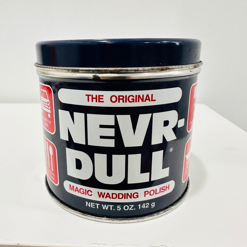 Nevr-Dull Magic Wadding Polish 5oz Tin Metal Cleaner Rust Remover Made in USA